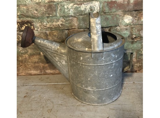 2 Galvanized Watering Cans (open For Photos)