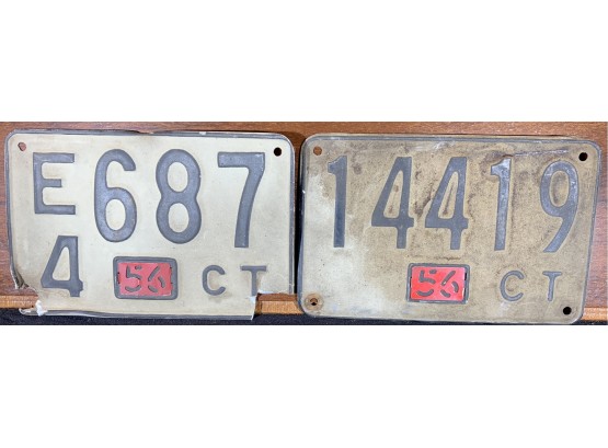 CT 1956 License Plates