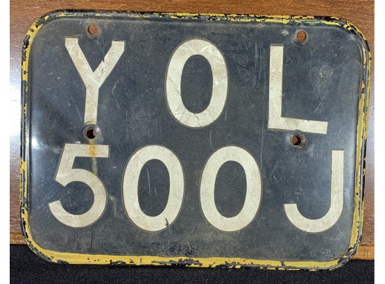 YOL 500J License Plate