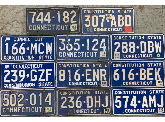 11 CT License Plates #1