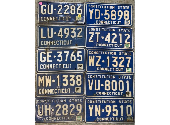 10 CT License Plates #1