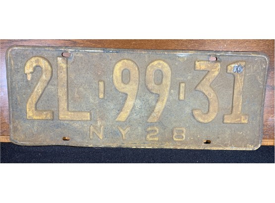 NY 1928 Plate 2L-99-31