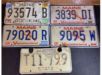 5 Maine License Plates