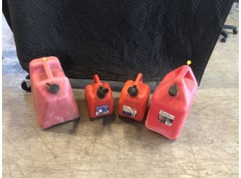 Lot Of 4 Gas Cans, Various Sizes