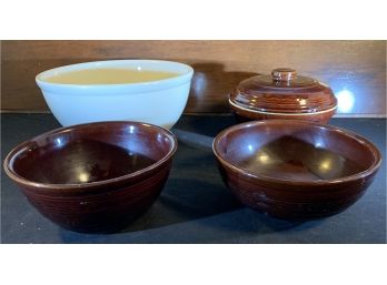 Glass Bowl Lot (Marcrest Oven Proof Stone Ware)