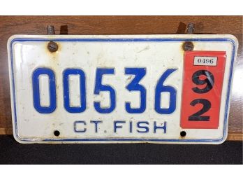 CT Fish License Plate 00536
