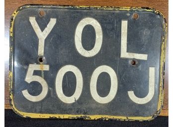 YOL 500J License Plate