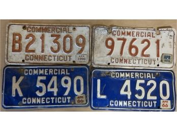 4 CT Commercial License Plates