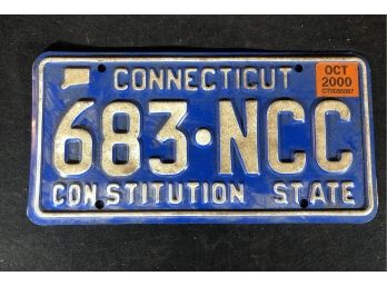 1 Vintage Connecticut License Plate