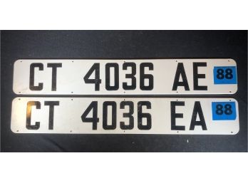 A Pair Of CT Plates, Order Error: CT 4036 AE/EA