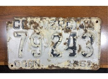 CT 1951 Commercial License Plate 79243