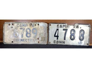 2 Camp TR CT 6789(Reg.1974) & 4788 Plates