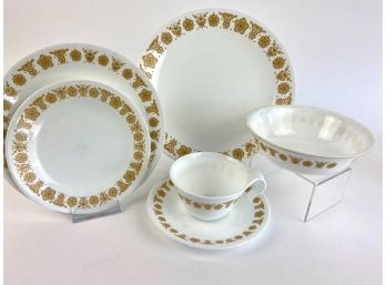 Set Of 'Butterfly Gold' Vintage Corelle By Corning Dishes