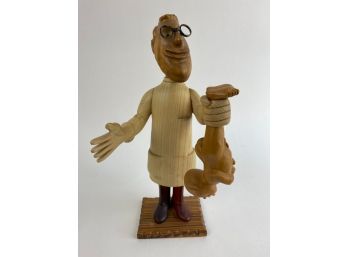 Olive Wood Doctor Figure