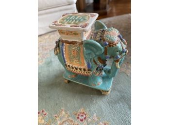 Vintage Ceramic Elephant Garden Stool