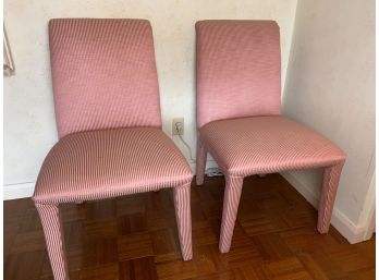 Striped Parsons Chairs