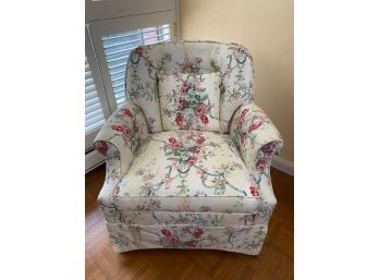 Floral Upholstered Arm Chair