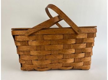 Vintage Hand Woven Picnic Basket