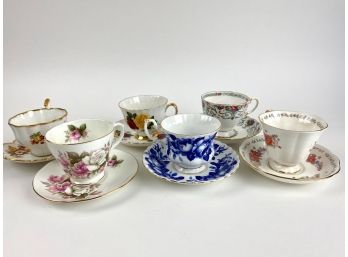 Collection Of Vintage Tea Cups And Saucers