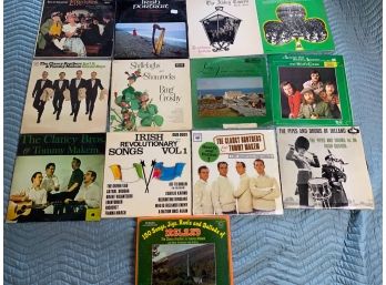 Collection Of Vintage Irish Music Record Albums