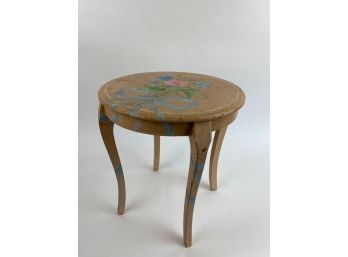 Small Vintage Floral Painted Table