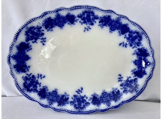 Clarence Flow Blue By Grindley Oval 12' Platter
