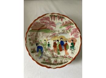 Set Of 6 Asian/ Japanese Hand Painted Plates