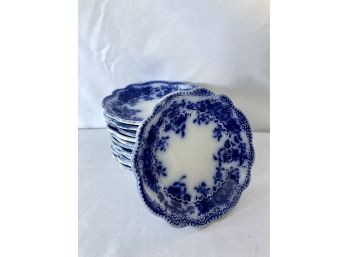 Clarence Flow Blue By Grindley 3' Tea Bag Plates