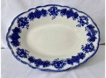 Clarence Flow Blue By Grindley Oval Dish - Clear 10 Marking
