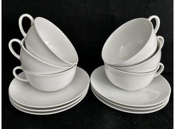 Arzberg Germany White Tea Cups And Saucers (6)