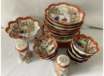 Asian Inspired Hand Painted Service