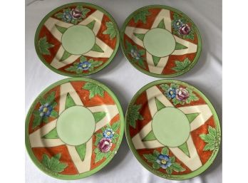 Vintage Made In Japan 4 Very Nice Approx. 7 Inch Plates
