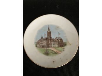 Vintage Plate Of The State Capitol Hartford Conn. Made In Bavaria