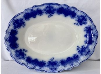 Clarence Flow Blue By Grindley Oval Dish - Faded 10 Marking