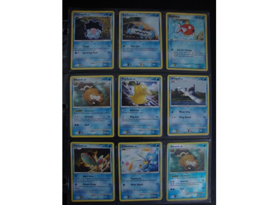 17 Pokemon Cards - Clamperl, Barboach, Huntail, Poliwag And More