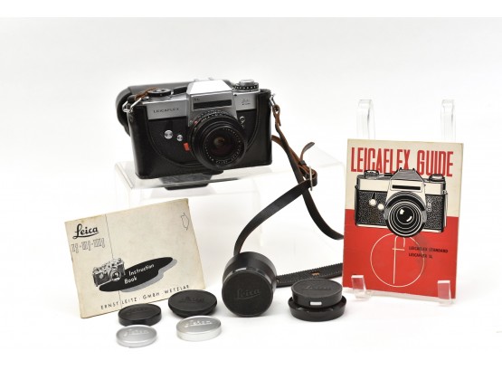 Leicaflex Sl Camera With Original Guide, Instruction Book And Lenses Covers