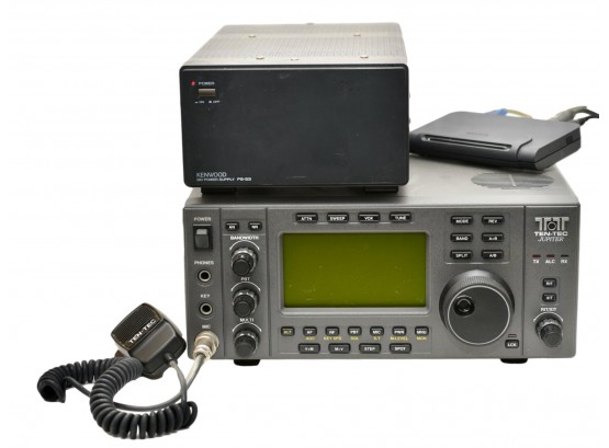 Ten-Tec Jupiter Amateur Radio Transceiver (538) Microphone,  Kenwood Power Supply (PS-53), Belkin USB Port Hub