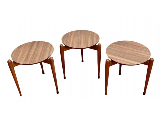 Custom Line By Stylecraft Interiors Mid-Century Stackable Round Drink Tables