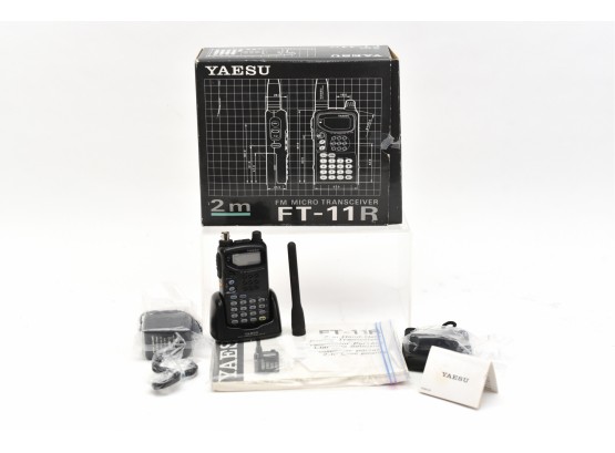 YAESU FT-11R Hand-Held FM Micro Transceiver In Original Box