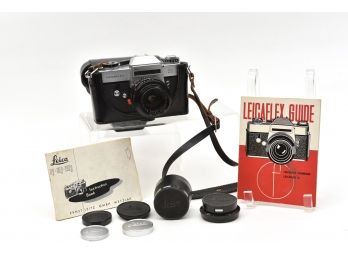 Leicaflex Sl Camera With Original Guide, Instruction Book And Lenses Covers