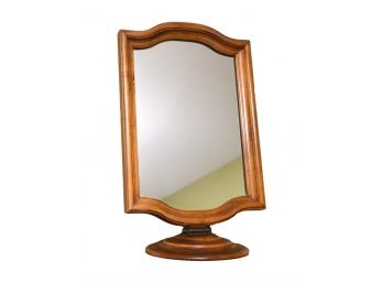 Mid-Century Wooden Adjustable Table Top Mirror