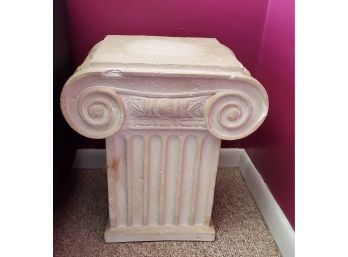 Pedestal Formed Side Table - Roman Columns Style