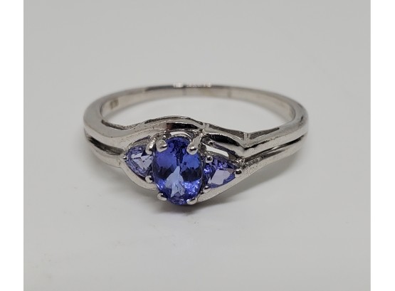 Gorgeous Tanzanite Ring In Sterling Silver