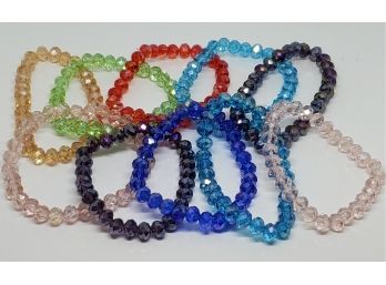 Lot Of 10 Handcrafted Stretch Bracelets