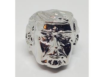 Really Cool Silver Tone Donald Trump Ring