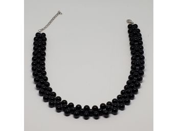 Black Onyx Necklace In Sterling