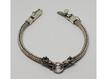 Bali Sterling Silver Chinese Dragon Bracelet