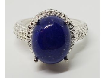 Nice Blue Lapis Ring In Sterling
