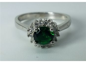 Lovely Size 6 Chrome Diopside Sterling Silver Ring