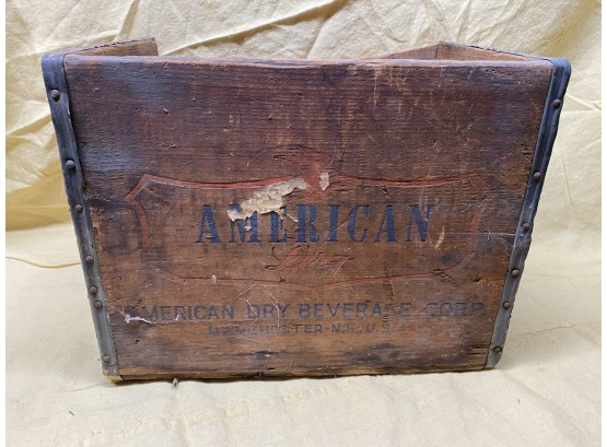 American Dry Beverage Wooden Shipping Box